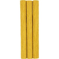 Kreppipaperi, arkki 25x60 cm, Jonka joustavuus: 180%, 105 g, curry, 3 ark/ 1 pkt