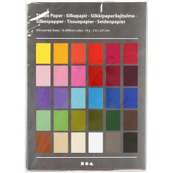 Silkkipaperi, A4, arkki 210x297 mm, 17 g, 30x10 ark/ 1 pkt