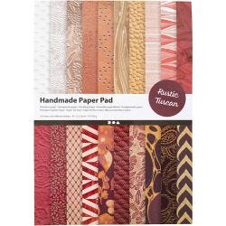 Käsintehty Paperi, A4, arkki 210x297 mm, 110-150 g, luonnonrusk., punaruskea, 20 ark/ 1 pkt