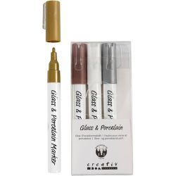 Lasi- ja posliinitussi, paksuus 1-2 mm, läpikuultavat, ruskea, kulta, hopea, valkoinen, 4kpl/ 1 pkt