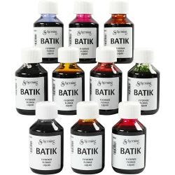 Tekstiiliväri, värilajitelma, 10x100 ml/ 1 pkt