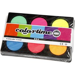 Vesiv&auml;rit, Kork. 16 mm, halk. 44 mm, neonv&auml;rit, 1 pkk/ 1 pkt