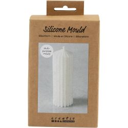 Silikonimuotti, Sylinteri urilla, Kork. 12 cm, halk. 4 cm, 1kpl/ 1 pkt