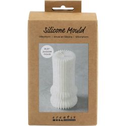 Silikonimuotti, Kaareva sylinteri urilla, Kork. 12,5 cm, halk. 6 cm, 1kpl/ 1 pkt
