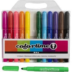 Colortime-tussit, paksuus 5 mm, perusvärilajitelma, 12 kpl/ 1 pkt