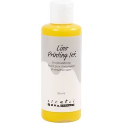 Linoväri, keltainen, 85 ml/ 1 pll