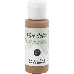 Plus Color- Askartelumaali, vaaleanruskea, 60ml/ 1 pll