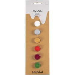 Plus Color -Askartelumaali, jouluteema, 6x5 ml/ 1 pkt