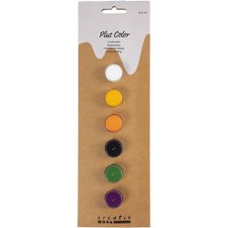 Plus Color -Askartelumaali, halloweenvärit, 6x5 ml/ 1 pkt