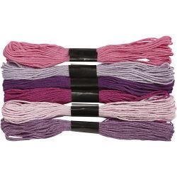Kirjontalanka, paksuus 1 mm, violetti, 6 kerä/ 1 pkt