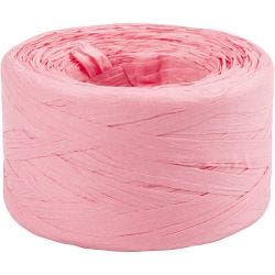 Raffia- Paperinaru, 7-8 mm, vaaleanrosa, 100m/ 1 rll