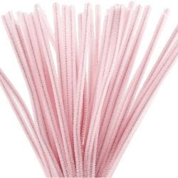 Askartelupunos, Pit. 30 cm, paksuus 6 mm, rosa, 50kpl/ 1 pkt