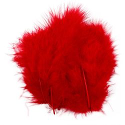 Höyhenet, koko 5-12 cm, punainen, 15 kpl/ 1 pkt