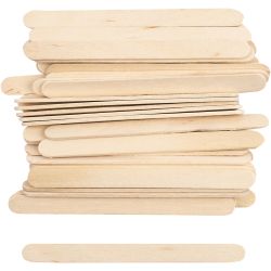 Jäätelötikut, 11,5 cm, 10 mm, luonnonrusk., 30kpl/ 1 pkt