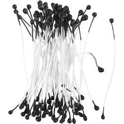 Kukkaheteet, 6,4 cm, 2 mm, musta, 100kpl/ 1 pkt
