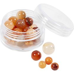 Akaattikivihelmet, koko 1x10, 12x8, 15x6 mm, aukon koko 0,9-1 mm, vaaleanruskea, 28 kpl/ 1 pkt