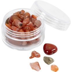 Kristallihelmet, Aventuriinikvartsi, koko 7-12 mm, aukon koko 1 mm, koralli, 63 kpl/ 1 pkt