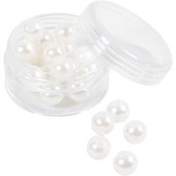 Vahahelmet, halk. 8 mm, aukon koko 2,3 mm, helmiäinen, 22 kpl/ 1 pkt
