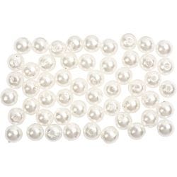 Vahahelmet, halk. 5 mm, aukon koko 0,7 mm, helmiäinen, 100 kpl/ 1 pkt