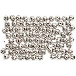 Vahahelmet, halk. 4 mm, aukon koko 0,7 mm, hopea, 150 kpl/ 1 pkt