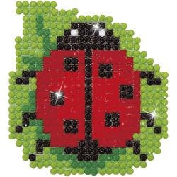 Diamond Dotz- timanttimaalaus, leppäkerttu, koko 7,6x7,6 cm, 1 pkk/ 1 pkt