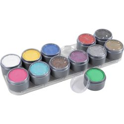 Vesipohjaiset kasvovärit, värilajitelma, 12x15 ml/ 1 kpl