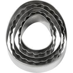 Metallimuotit, muna, 8 cm, 5kpl/ 1 pkt