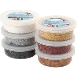 Foam Clay® Helmimassa, metallinen, ruskeat sävyt, 6x14g/ 1 pkt