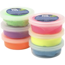 Silk Clay®, neonvärit, 6x14g/ 1 pkt