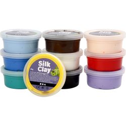Silk Clay®, Basic 1, värilajitelma, 10x40g/ 1 pkt