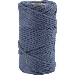 Makrameenyöri, Pit. 55 M, halk. 4 mm, sininen, 330 g/ 1 rll
