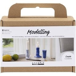 Askartelusetti Mini Muovailu, Kynttilänpidike, ultra marine, 1pkk/ 1 pkt