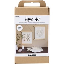 Askartelusetti Paperitaide, Paperikoristeet ripustamista varten, luonnonvalkoinen, 1pkk/ 1 pkt