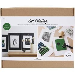 Askartelupaketti Mega Geelipainanta, Värikkäät printit, 1 pkk/ 1 pkt