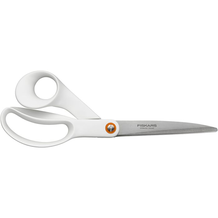Fiskars Yleissakset, Pit. 24 cm, oikeakätiset, valkoinen, 1 kpl