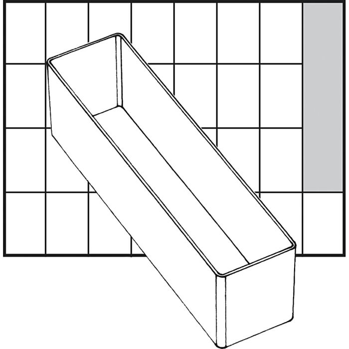Säilytyslokero, nro A9-3, Kork. 47 mm, koko 163x39 mm, 1 kpl