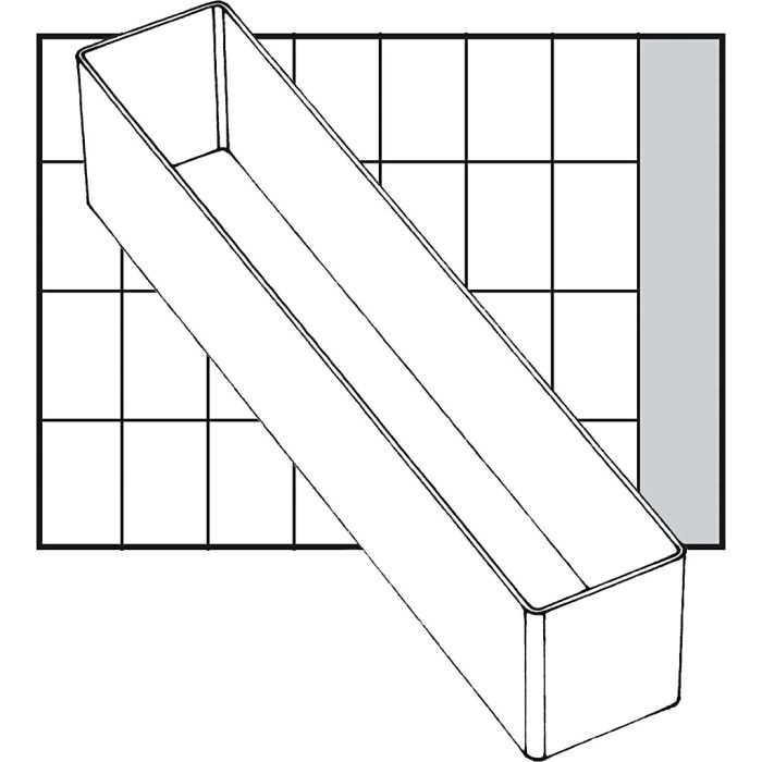 Säilytyslokero, nro A9-4, Kork. 47 mm, koko 218x39 mm, 1 kpl