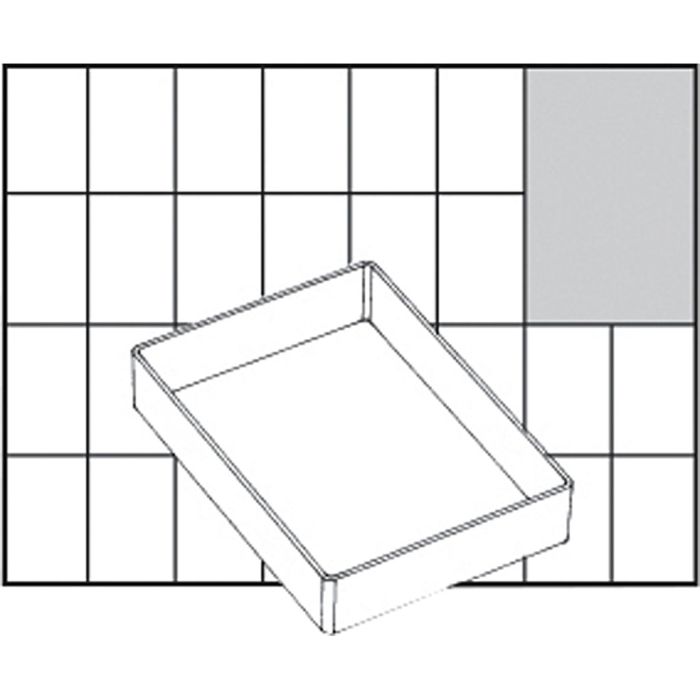 Säilytyslokero, nro A71 Low, Kork. 24 mm, koko 109x79 mm, 1 kpl