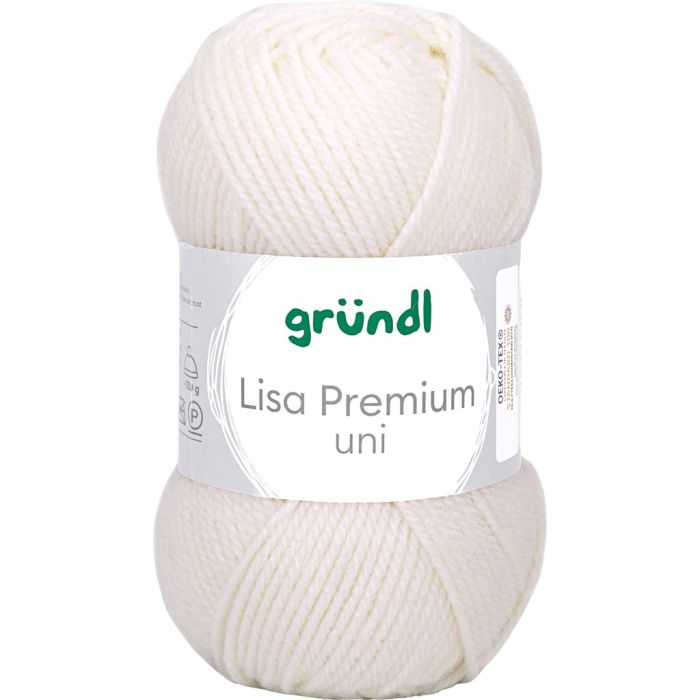 Akryylilanka, puikoila 3-3,5, kerma, 50 g/ 1 kerä