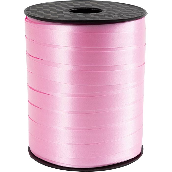Lahjanauha, Lev: 10 mm, kiiltävä, vaaleanpinkki, 250 m/ 1 rll