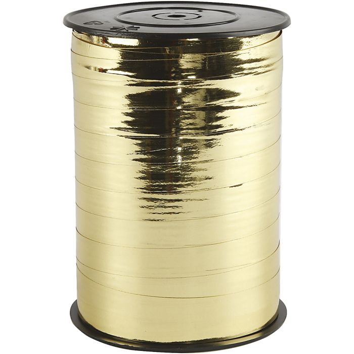 Lahjanauha, Lev: 10 mm, kiiltävä,metallinen, kulta, 250 m/ 1 rll