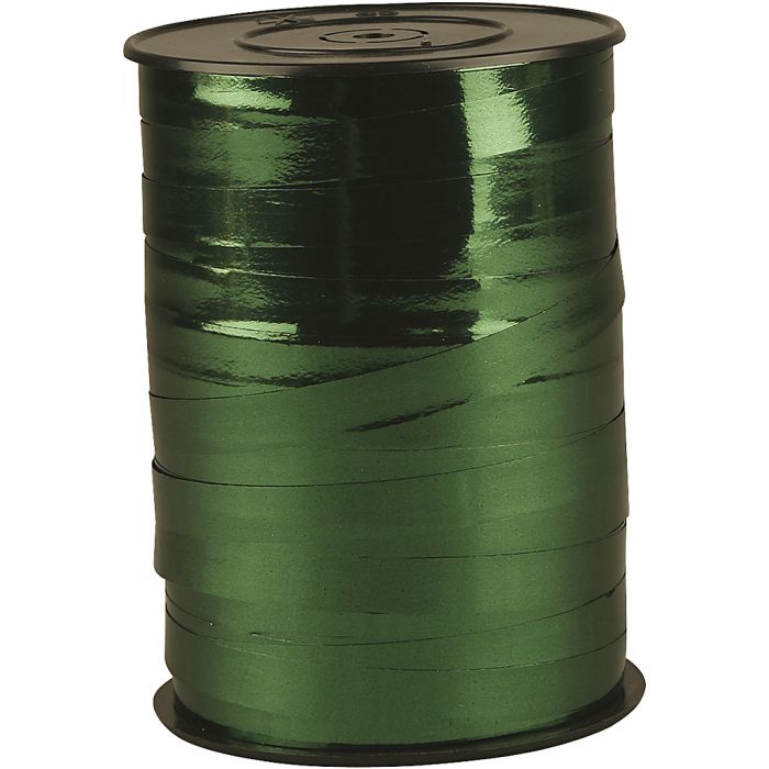 Lahjanauha, Lev: 10 mm, kiiltävä,metallinen, vihreä, 250 m/ 1 rll