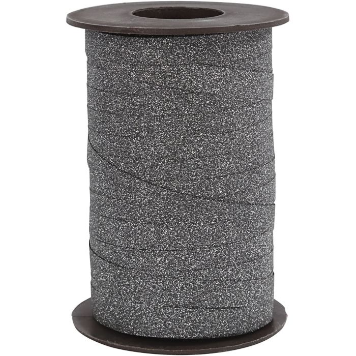 Lahjanauha, Lev: 10 mm, kimalle, musta, 100 m/ 1 rll