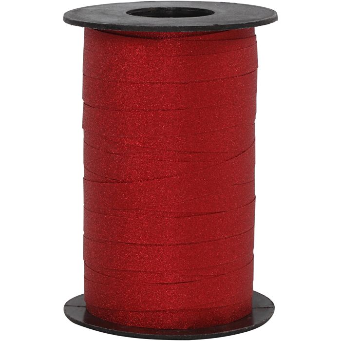 Lahjanauha, Lev: 10 mm, kimalle, punainen, 100 m/ 1 rll