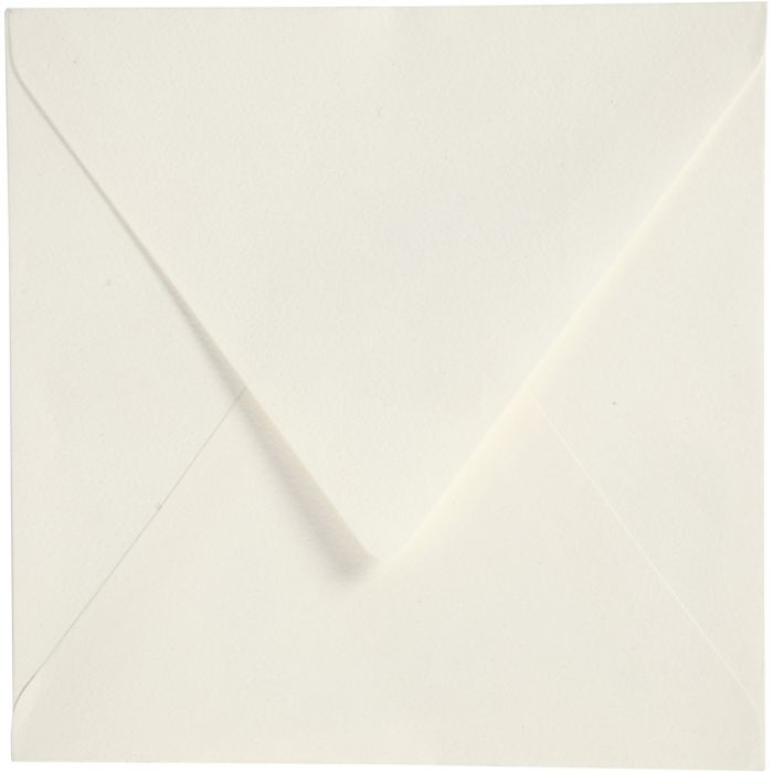 Kirjekuoret, kirjekuoren koko 16x16 cm, 120 g, luonnonvalkonen, 50 kpl/ 1 pkt