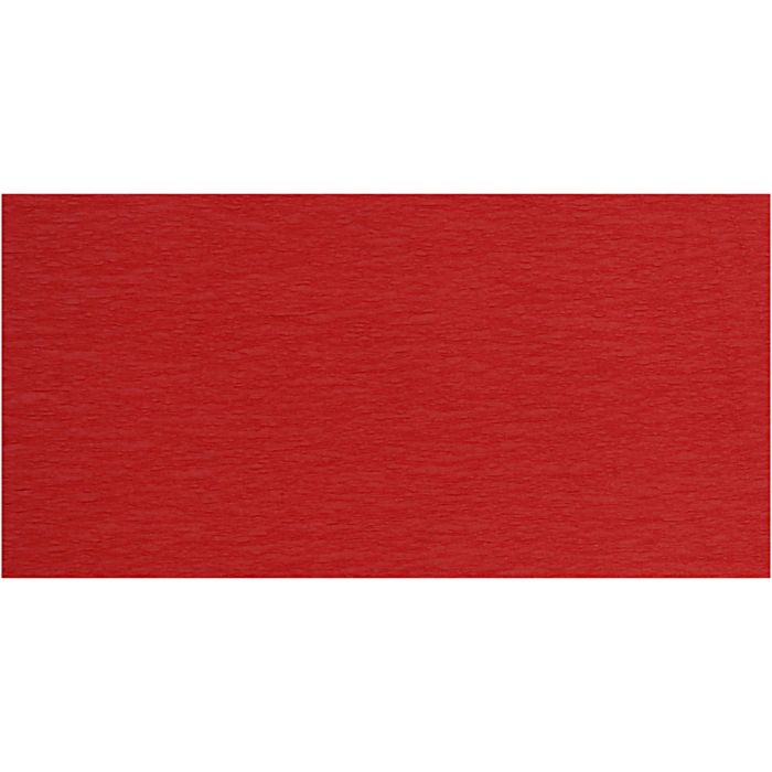 Kreppipaperi, arkki 50x250 cm, 22 g, punainen, 10 ark/ 1 pkt