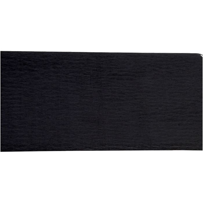 Kreppipaperi, arkki 50x250 cm, 22 g, musta, 10 ark/ 1 pkt