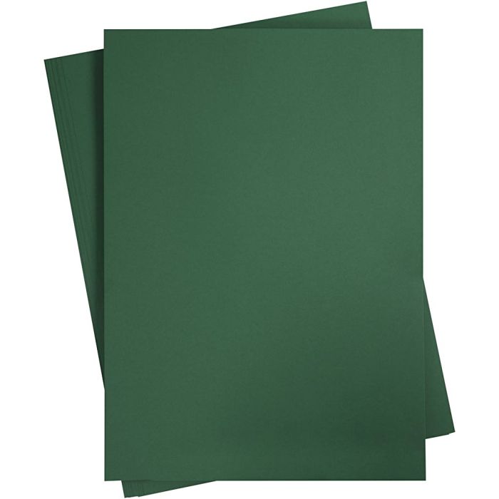 Kartonkipaperi, A2, arkki 420x594 mm, 180 g, tummanvihreä, 10 ark/ 1 pkt