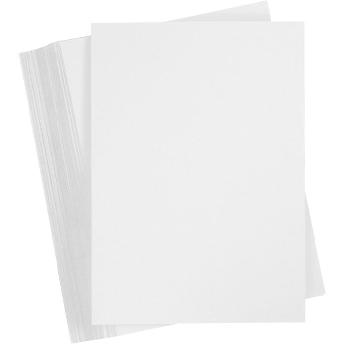 Kartonki, A4, arkki 210x297 mm, 250 g, valkoinen, 100 ark/ 1 pkt