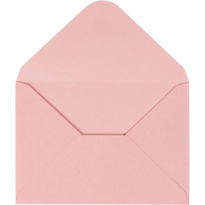 Kirjekuoret, kirjekuoren koko 11,5x16 cm, 110, vaaleanpunainen, 10 kpl/ 1 pkt